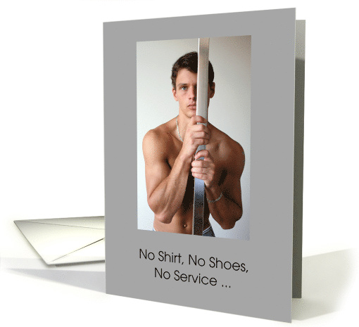 Adult Humor Male Stripper Birthday April Fools' Day card (1249136)