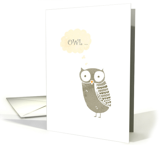 Cute Owl Be Hoping You Feel Better Soon card (1255758)
