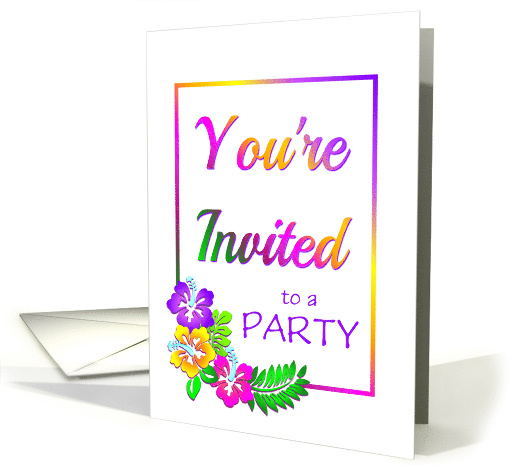 Colorful Floral Designed Party Invitation/Custom card (1342944)