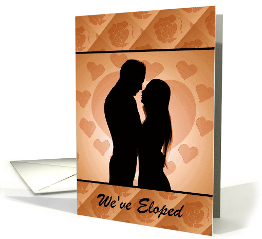 We've Eloped Announcement/Lovers Hearts And Roses/Custom card