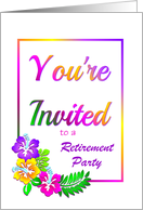 Colorful Floral Designed Customizable Retirement Party Invitation card