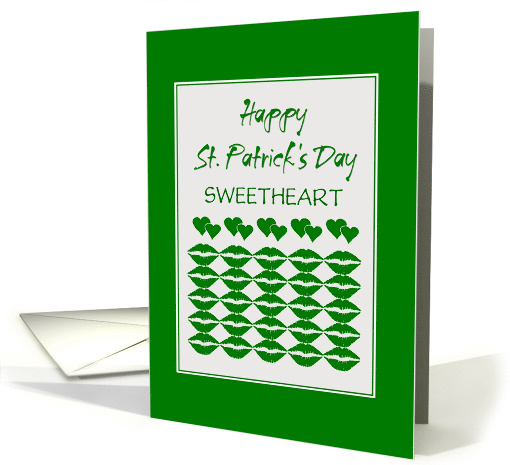 St. Patricks Day/Lips And Hearts/For Sweetheart/Custom card (1363376)
