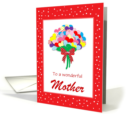 Mother's Day-Colorful Hearts Bouquet For Mother-Custom card (1373138)