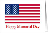 Happy Memorial Day With Patriotic American Flag card