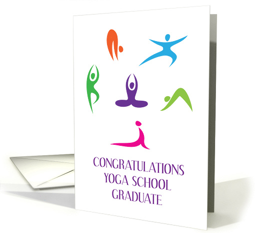 Congratulations Yoga School Graduate With Yoga Poses card (1475424)