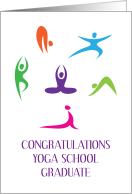 Congratulations Yoga School Graduate With Yoga Poses card