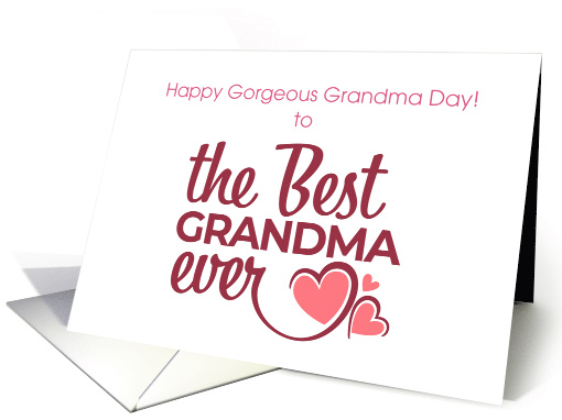 Gorgeous Grandma Day With Three Hearts card (1568406)