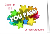 Congratulations To A Jr High Graduate card