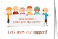 Invitation Cancer Head Shaving Party For Child Fighting Cancer card