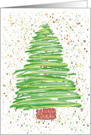 Happy Holidays Holiday Evergreen Tree Digital Art card