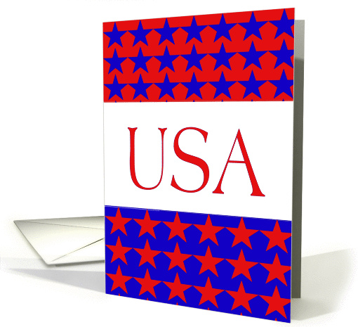 Fourth of July-USA-Red White and Blue card (214940)