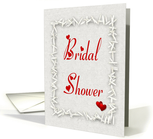 Hearts`n Rice Bridal Shower Invitation card (455939)