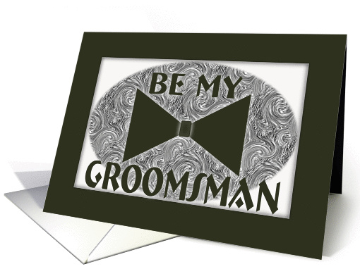 Be My Groomsman-Black Bow Tie card (460196)