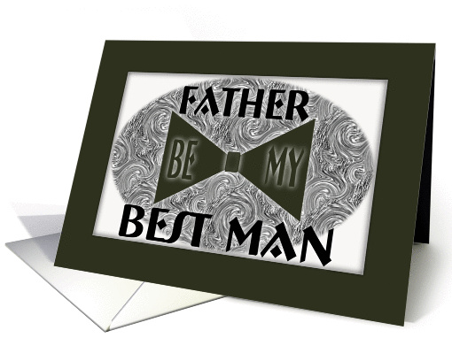 Best Man - Father -Black Bow Tie card (460349)
