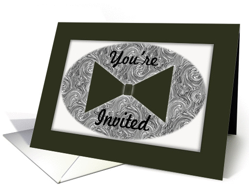 You're Invited-Black Bow Tie-Party Invitation card (460368)