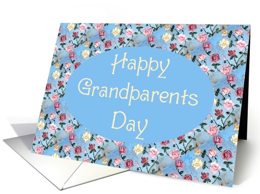Happy Grandparents Day,Painted Flowers, card (489343)