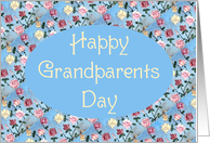 Happy Grandparents Day, Missing you,Painted Flowers, card