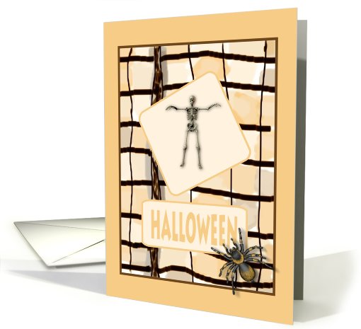 Happy Halloween,Skeleton,Spider, card (494066)