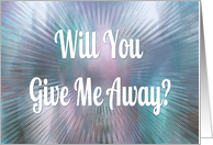 Will You Give Me Away? Purple and Blue Abstract Art card