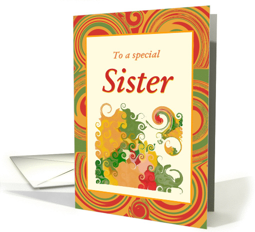 Thanksgiving-For Sister-Autumn Colors card (523102)