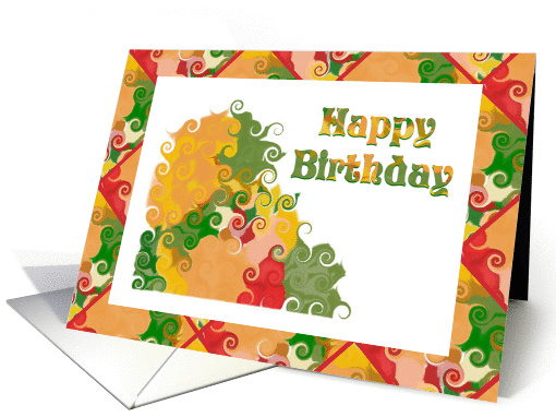 Birthday Card With Autumn Colors card (526361)