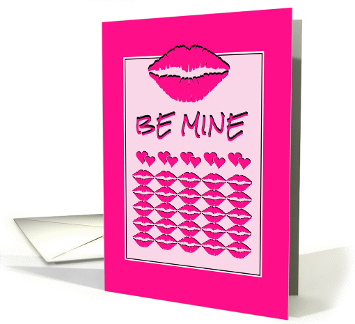 Be My Valentine Hearts/Lips/Kisses card (540228)