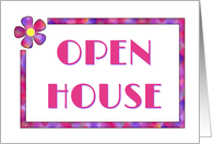 Business Open House With 60s Flower card