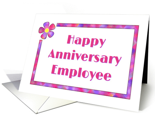 Anniversary 60s Flower For Employee card (560494)