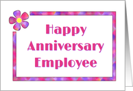 Anniversary 60s Flower For Employee card