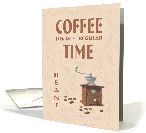 Breakfast Meeting-Coffee Grinder-Coffee Beans card (609596)