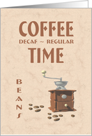 Breakfast Meeting-Coffee Grinder-Coffee Beans card