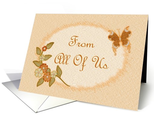 Thanksgiving-From All Of Us-Fall Foliage-Butterfly-Digital Design card