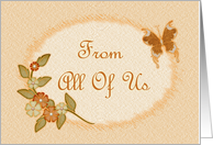 Thanksgiving-From All Of Us-Fall Foliage-Butterfly-Digital Design card