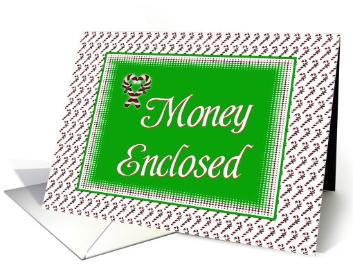 Christmas-Money Enclosed-Candy Canes card (717740)