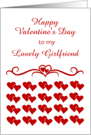 Happy Valentine’s Day-For Girlfriend-Hearts/Custom card