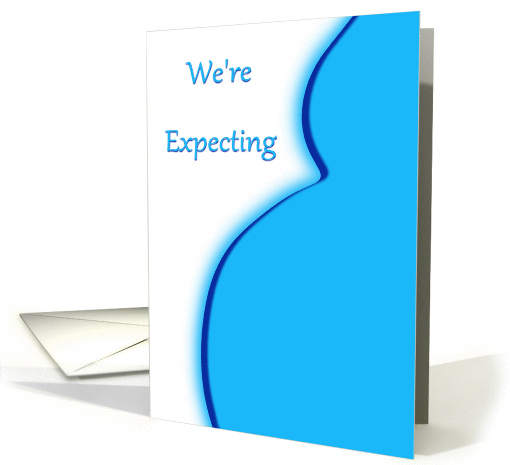 We're Expecting A Boy-Blue Belly-Announcement card (837689)