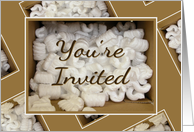 Housewarming Open House Party Invitation-Styrofoam Packing Peanuts card