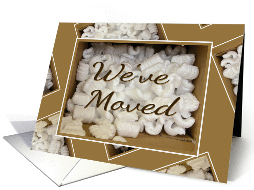 We've Moved-Styrofoam Packing Peanuts card (840472)