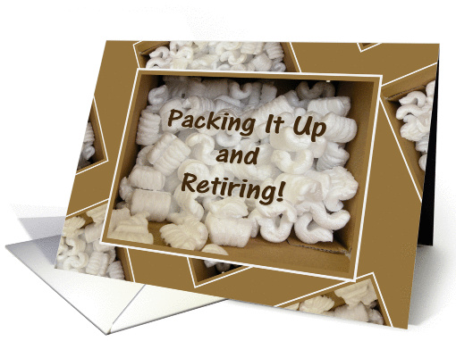 Retiring Announcemnt-Styrofoam Packing Peanuts card (843339)