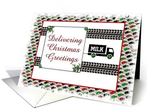 Milk Truck Christmas Greetings card (881128)