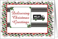 Milk Truck Christmas Greetings card
