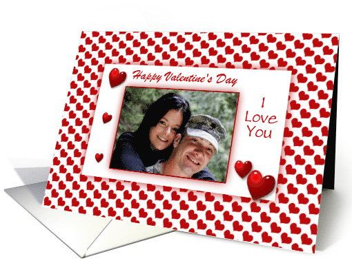 Red Hearts-Valentine's Day-Photo Card-Custom card (891556)