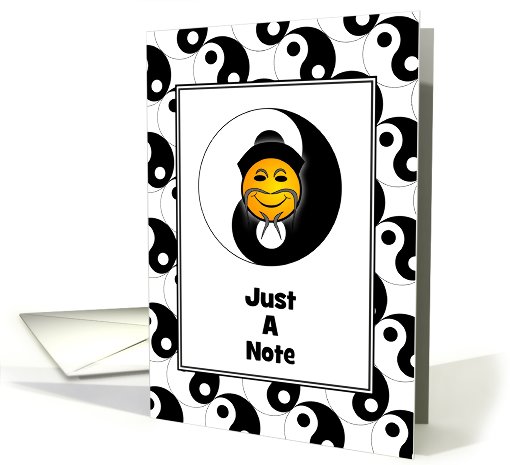 Just A Note-Yin-Yang-Chinese Face-Custom card (897317)