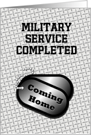 Coming Home Dog Tags-From The Military Announcement card