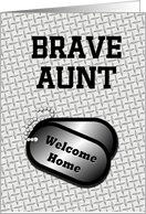 Welcome Home From The Military Dog Tags-For Aunt card