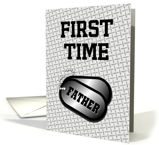 First Time Father's Day Dog Tags For Father-Custom card (933083)