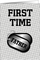 First Time Father’s Day Dog Tags For Father-Custom card
