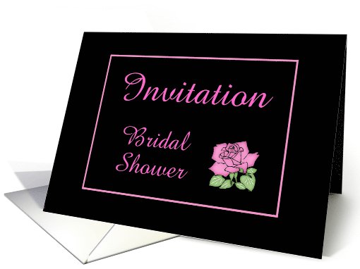 Bridal Shower Invitation-Pink Rose-Customizable card (942624)