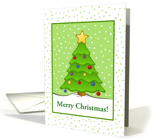 Christmas Tree with Snow-Customizable card (959047)