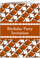 Birthday Party Invitation with Footballs-Custom Card